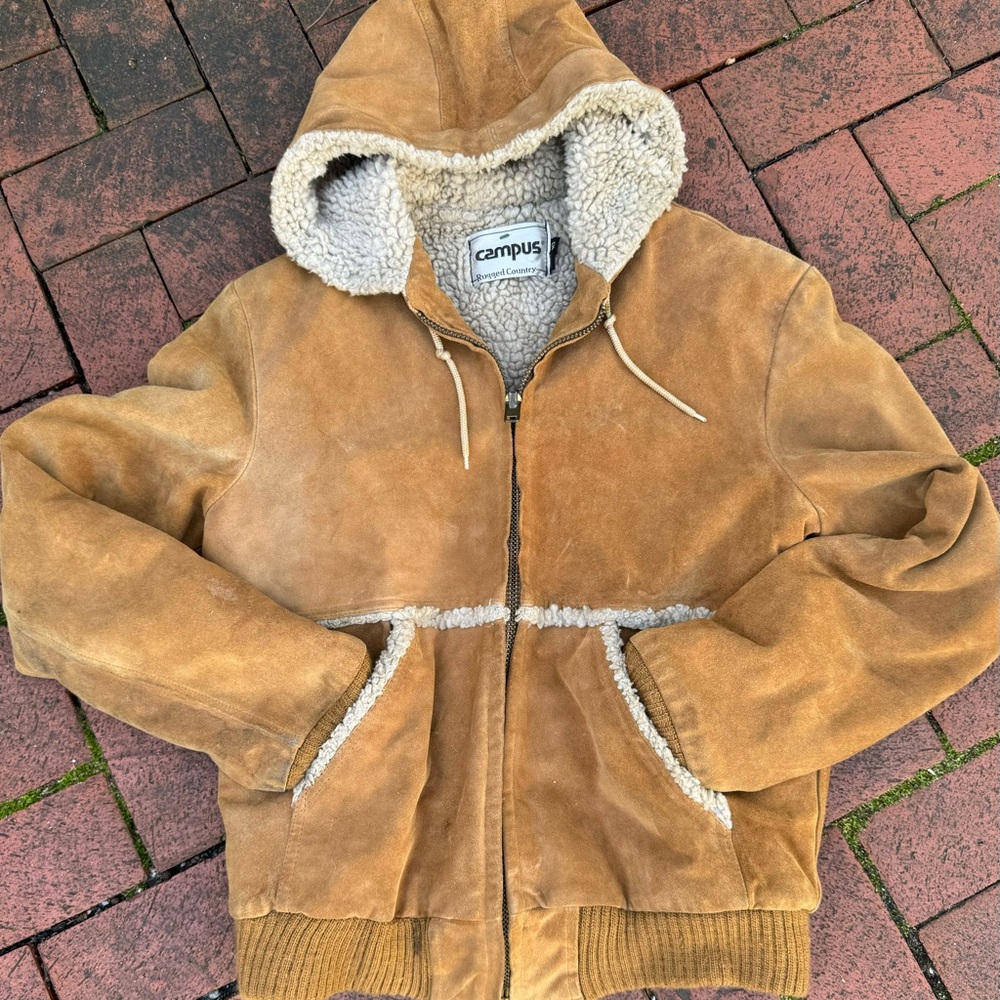 Vintage 80’s Campus rugged country Sherpa lined jacket. Vintage 70’s shirt